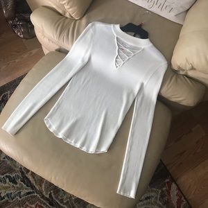 White Long Sleeve Top